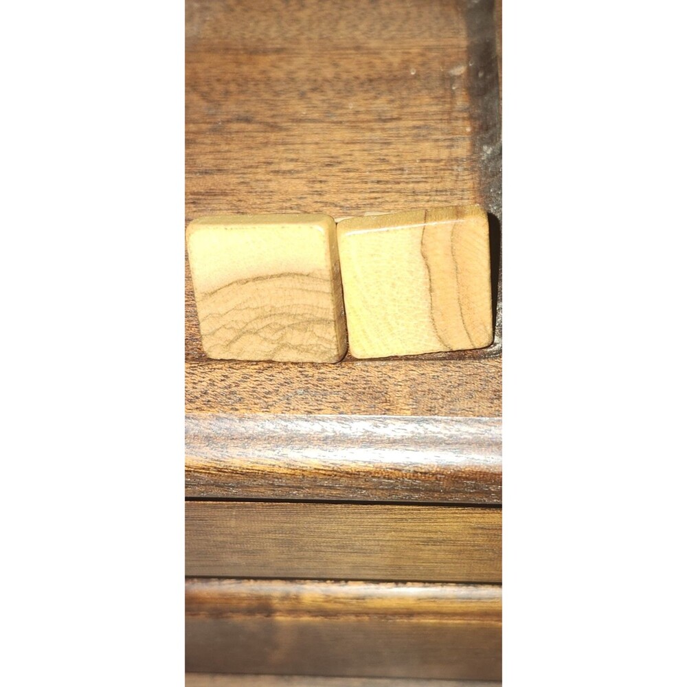 Handmade Natural Wood Cufflinks – Rustic Square Men’s Accessories - Picture 3 of 5